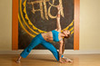 beautiful woman yoga teacher