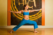 beautiful woman yoga teacher