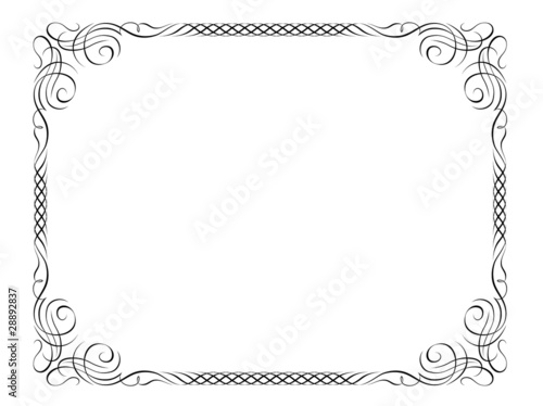 Vector: Vector calligraphy ornamental penmanship decorative frame Vector calligraphy ornamental penmanship decorative frame
