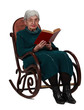 Old woman with a book