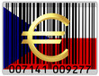 Czech republic euro money national emblem currency barcode Czech republic euro money national emblem currency barcode