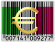 Italy euro money national emblem currency barcode Italy euro money national emblem currency barcode