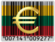 Lithuania euro money national emblem currency barcode Lithuania euro money national emblem currency barcode