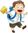 Kid Swinging His Lunchbox