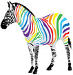 Zebra. Strips of different colors.