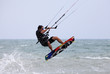 Kitesurfer in action