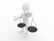Man with scale. Symbol of justice