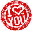 Vector: I love you vector rubber stamp. I love you vector rubber stamp.