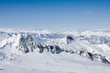 Ski lift in alps mountains