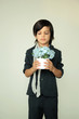 Portrait of little boy with flowers Portrait of little boy with flowers
