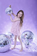 Beautiful girl with discoballs Beautiful girl with discoballs