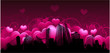 Valentine background with grunge pink urban design