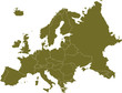Europa Landkarte detailiert - braun