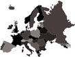 Europa Landkarte - grau