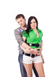 Foto: Happy family in isolate background Happy family in isolate background
