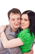 Foto: Happy family in isolate background Happy family in isolate background