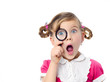 girl with magnifying glass