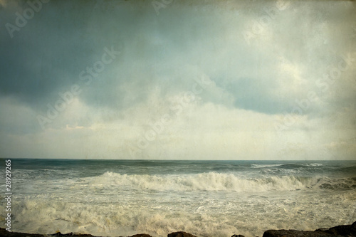 Photo: Vintage aged photo seascape Vintage aged photo seascape