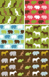Seamless natural animal pattern, animal texture fabric set Seamless natural animal pattern, animal texture fabric set