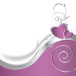Lila Herzen mit Spirale für Grusskarte Lila Herzen mit Spirale für Grusskarte