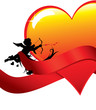 Valentine background with cupid and heart Valentine background with cupid and heart