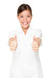 Happy beauty spa therapist woman successful