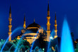 Blue mosque and fountain