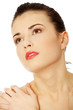 Beautiful woman's face with fresh clean skin