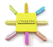 Consulting Concept on Arranged Sticky Notes Consulting Concept on Arranged Sticky Notes