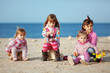 Kids playing at the beach