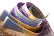 Banknoten auf weiß
