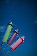 fireworks setup at night