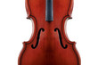 Old violin is isolated on a white background