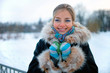 Close-up winter portrait of a lady