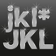 metall diamond letters and numbers big and small