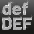 metall diamond letters and numbers big and small