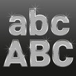 metal diamond letters and numbers big and small