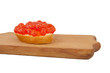 Bread and red caviar