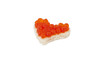 Bread in the form of a heart and red caviar Bread in the form of a heart and red caviar