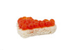 Bread in the form of a heart and red caviar Bread in the form of a heart and red caviar