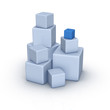 Stack of large and small boxes