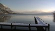 Neige sur le lac