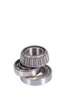 Three different type ball bearings isolated on white background Three different type ball bearings isolated on white background