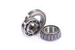 Different type ball bearings isolated on white background with c Different type ball bearings isolated on white background with c