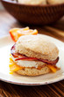 Ham, egg, and cheese biscuit