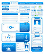 Collection of blue web design elements 1