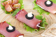 Meat rolls stuffed with cheese