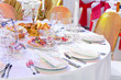 catering service table decoration