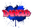 Danger graffiti background