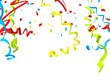 Falling confetti isolated on white Falling confetti isolated on white